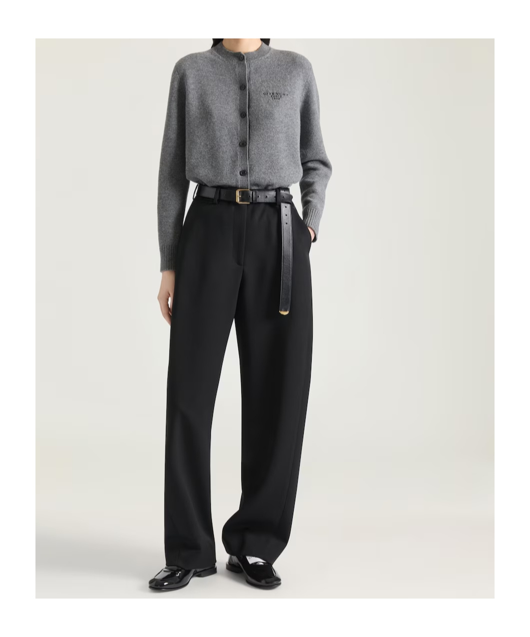 Givenchy Cardigan In Wool And Cashmere In Gray