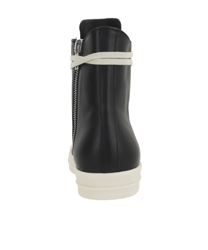 Rick Owens Leather Sneakers In Black
