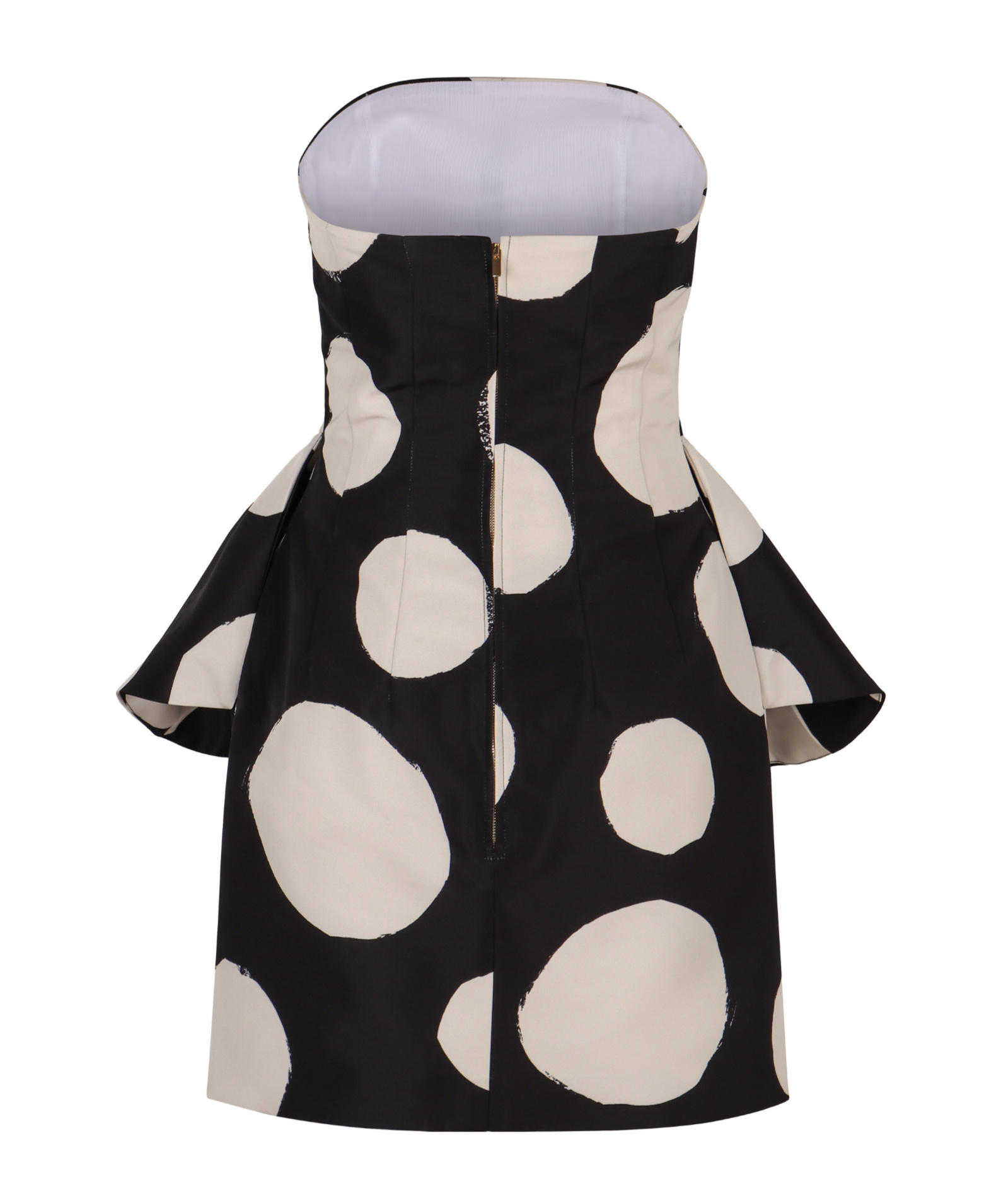 Nina Ricci Techno Taffeta Peplum Dress In Multi