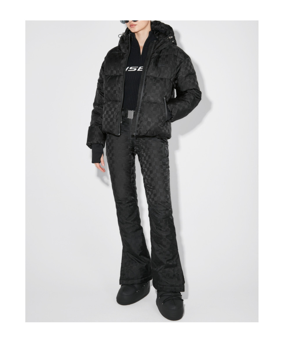 Misbhv Black Signature Nylon Puffer Jacket In Black