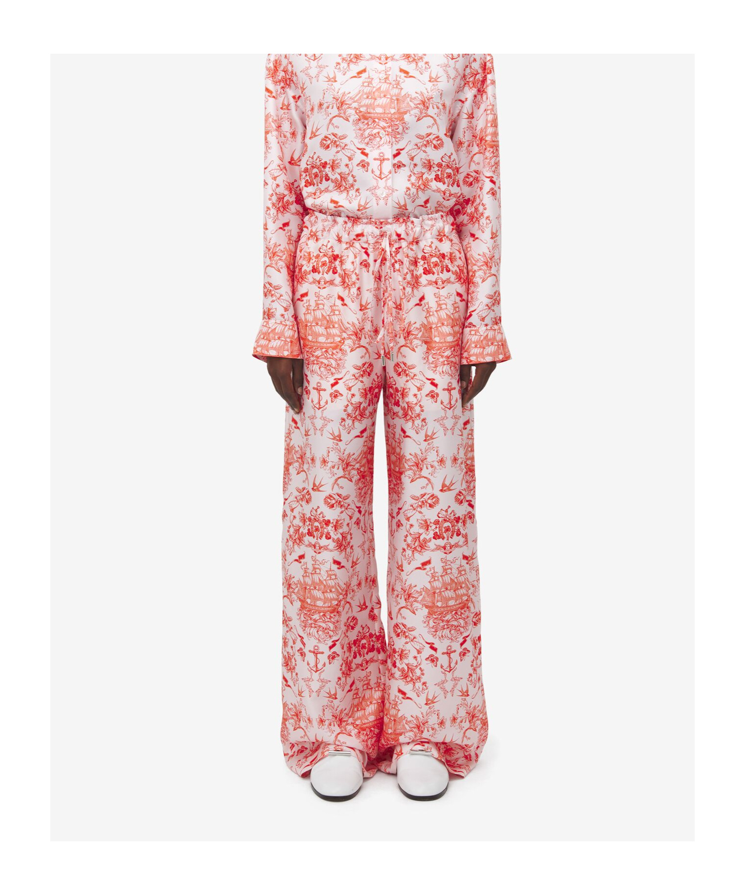 Alexander Mcqueen Sailor Tattoo Pyjama Trousers In White