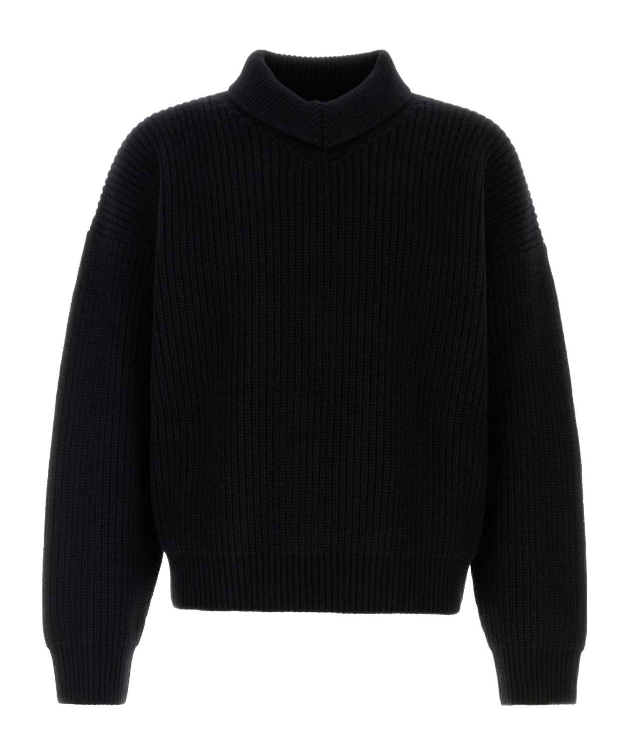 Bottega Veneta Sweater Wool Blend High Collar In Black