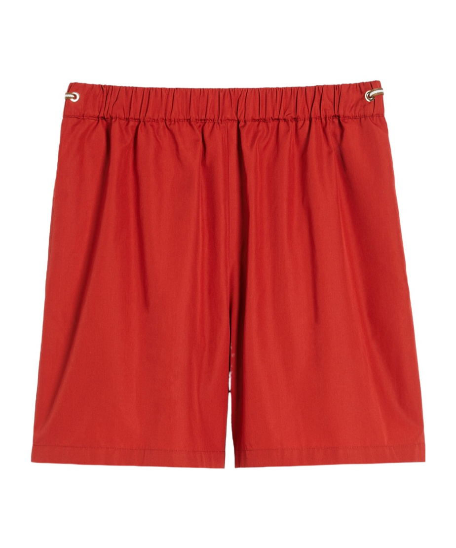 Max Mara Haway Poplin Shorts In Red