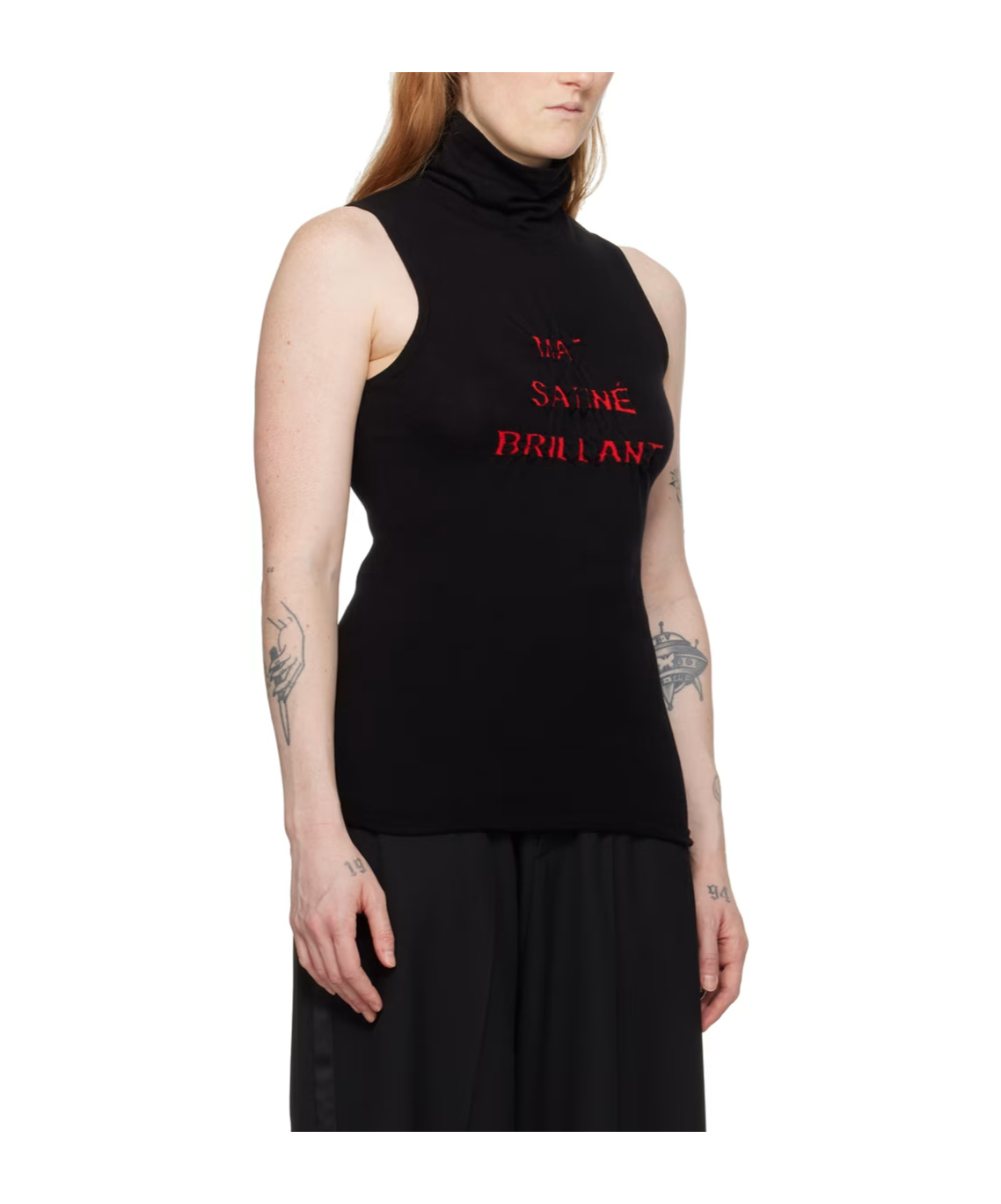 Shop Mm6 Maison Margiela Jacquard Top In Black