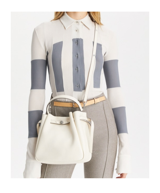Tory Burch Romy Bucket Bag In White