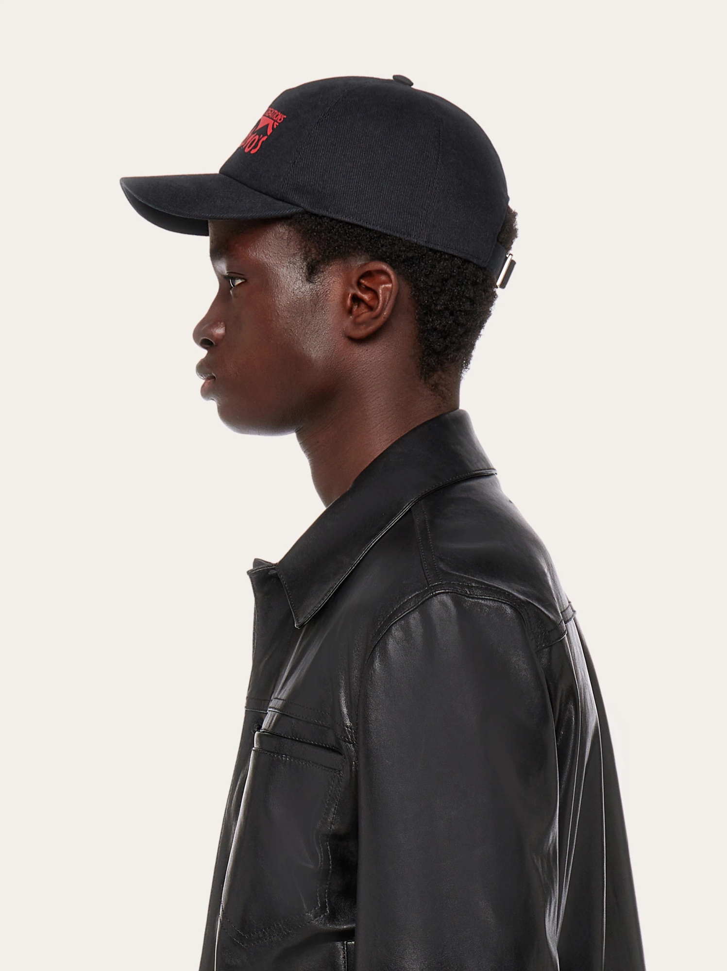 Ferragamo Front Logo Baseball Cap In Black
