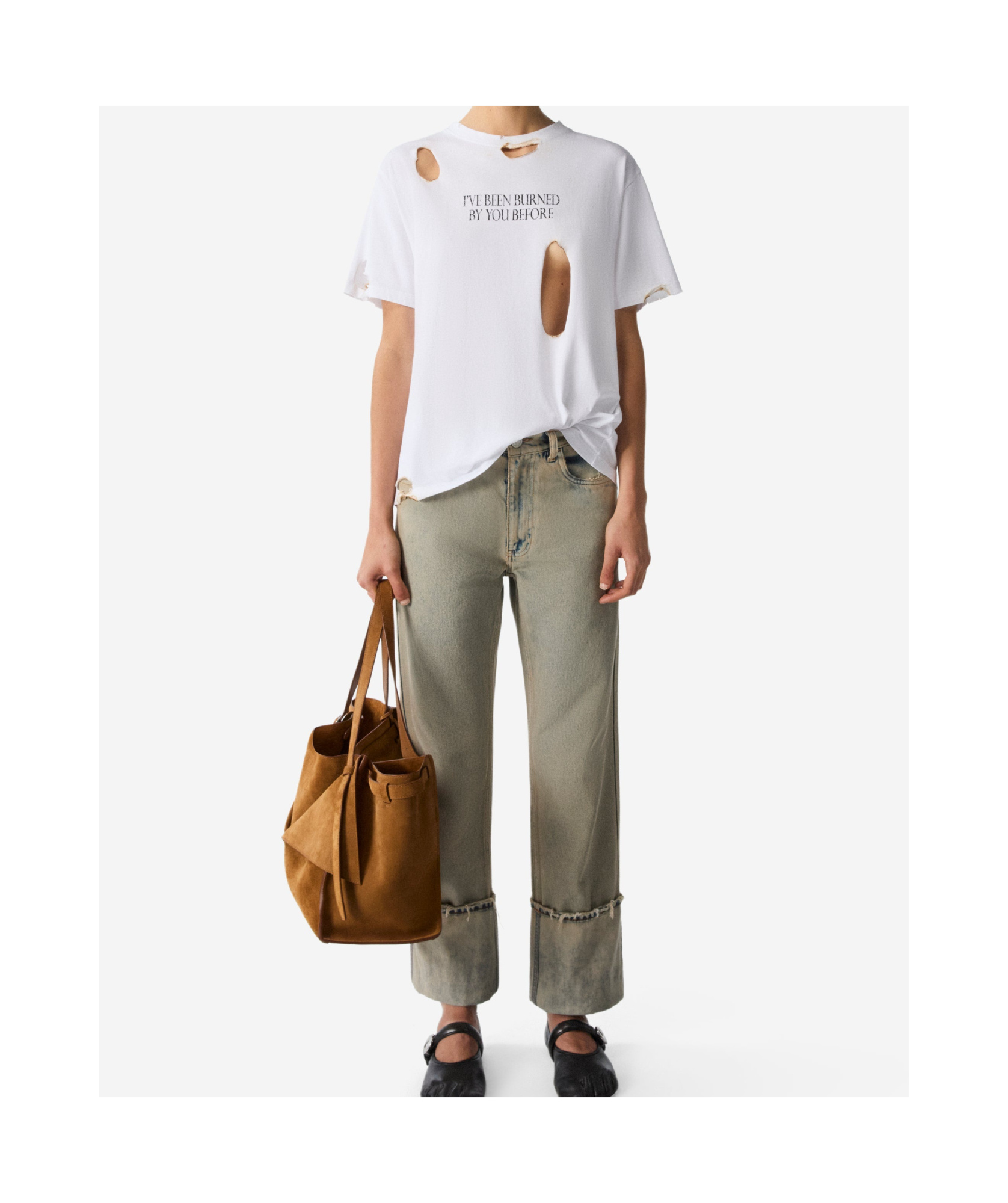 Coperni Disney X Burned By You Before Boxy T-shirt In White