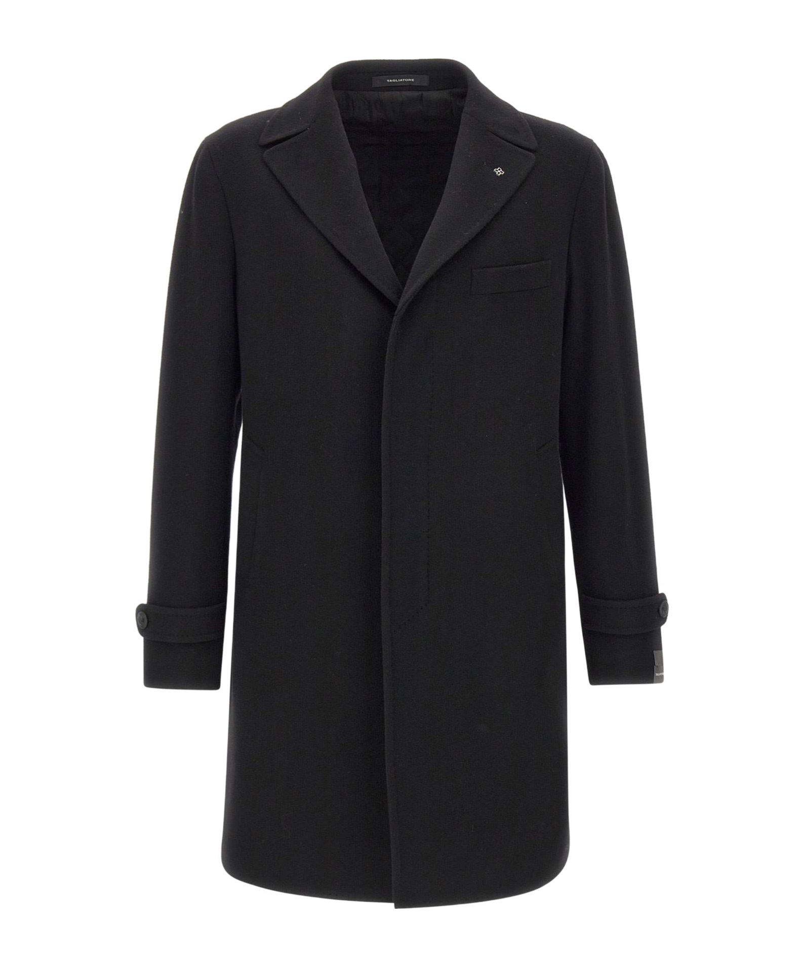 Tagliatore Notched-lapels Coat In Black