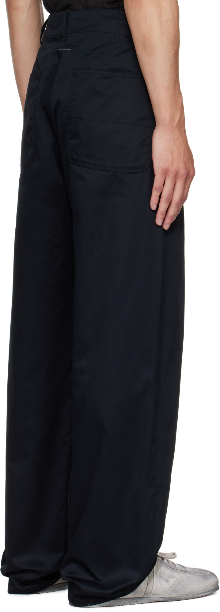 Mm6 Maison Margiela Straight Leg Pants In Black