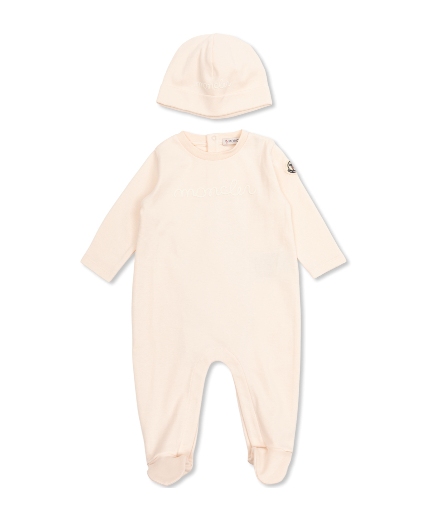 Moncler Long-sleeved Bodysuit And Hat In No