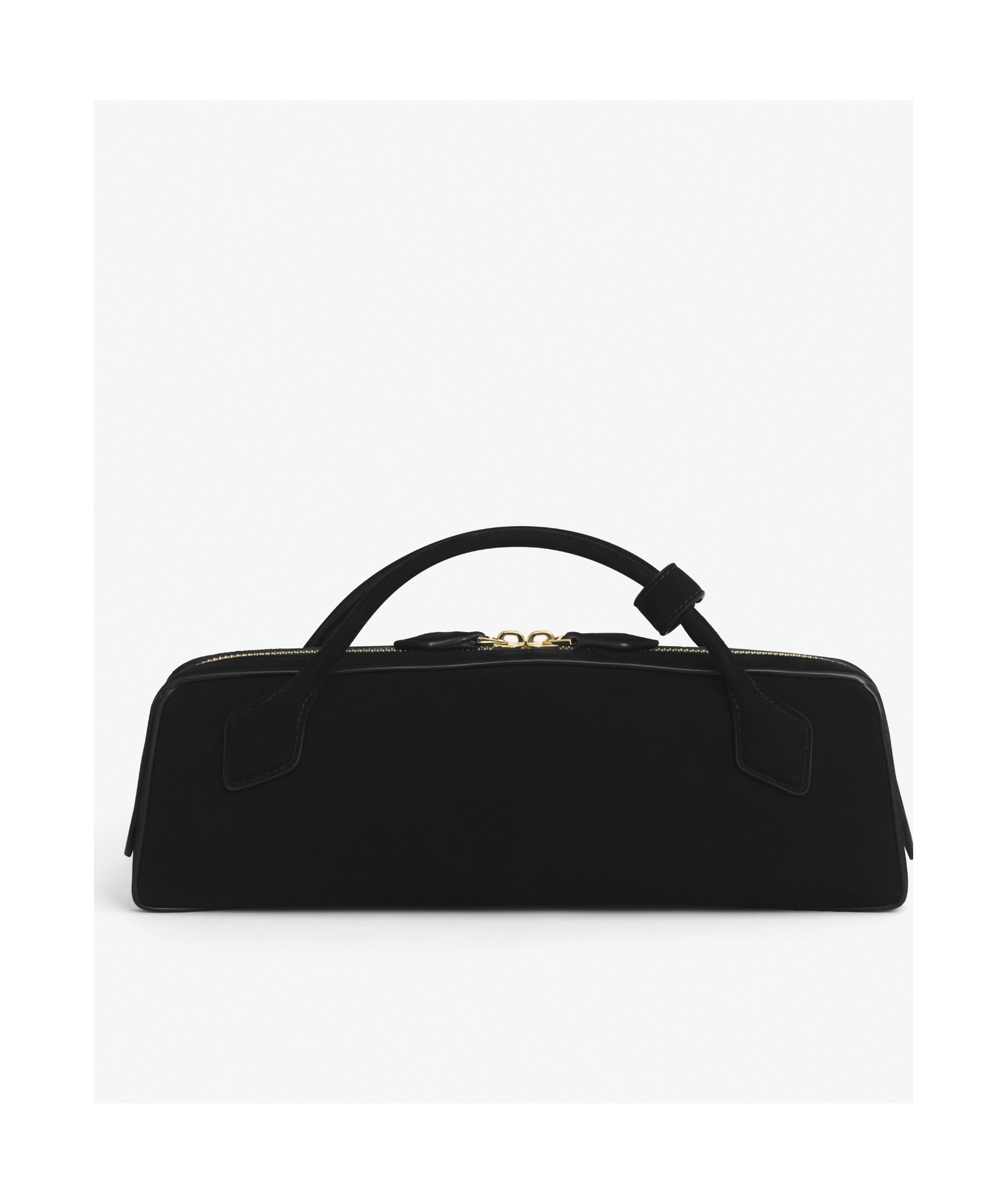Alaïa Le Teckel Top-handle Bag In Grained Leather In Black