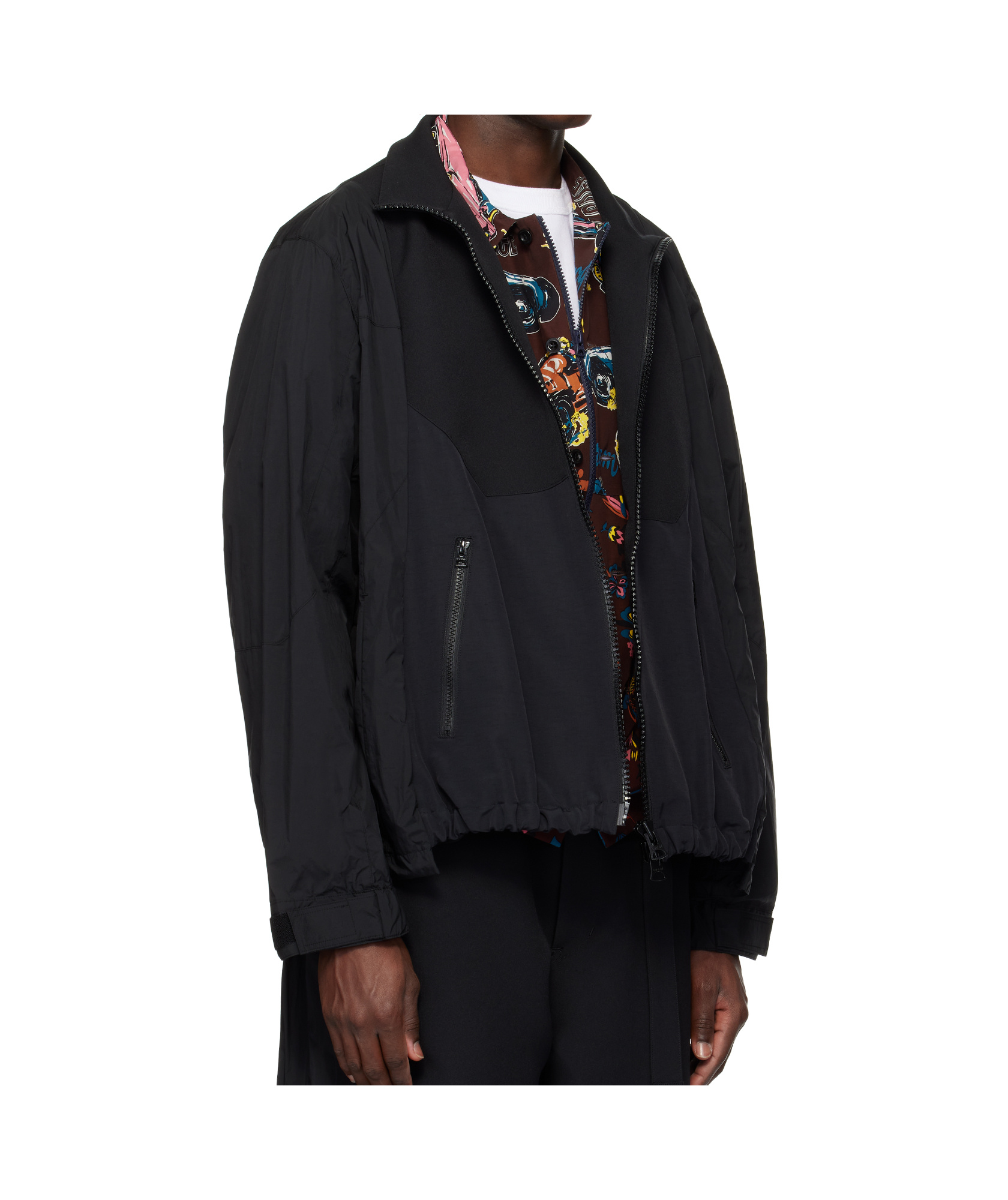 Sacai Long Sleeve Casual Jacket In Black