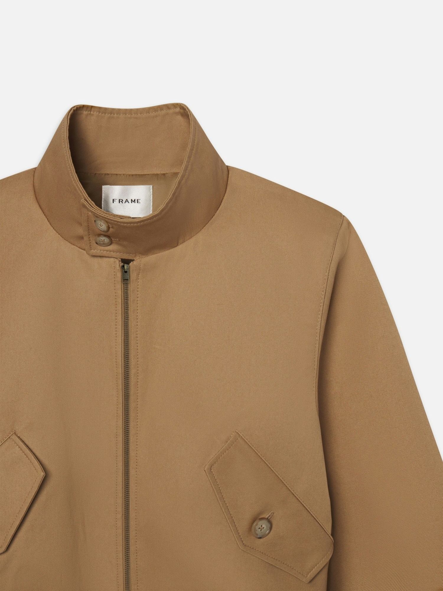 Frame Long Sleeve Casual Jacket In Brown