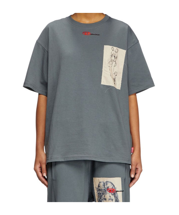 Diesel T-boxt T-shirt In Gray