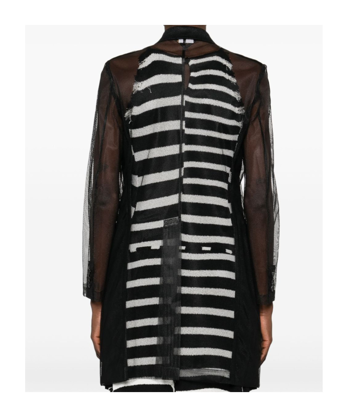 Shop Comme Des Garçons Mesh-overlay Coat