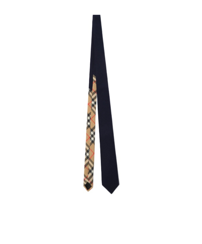 Burberry Checked Pointed-tip Tie In Black