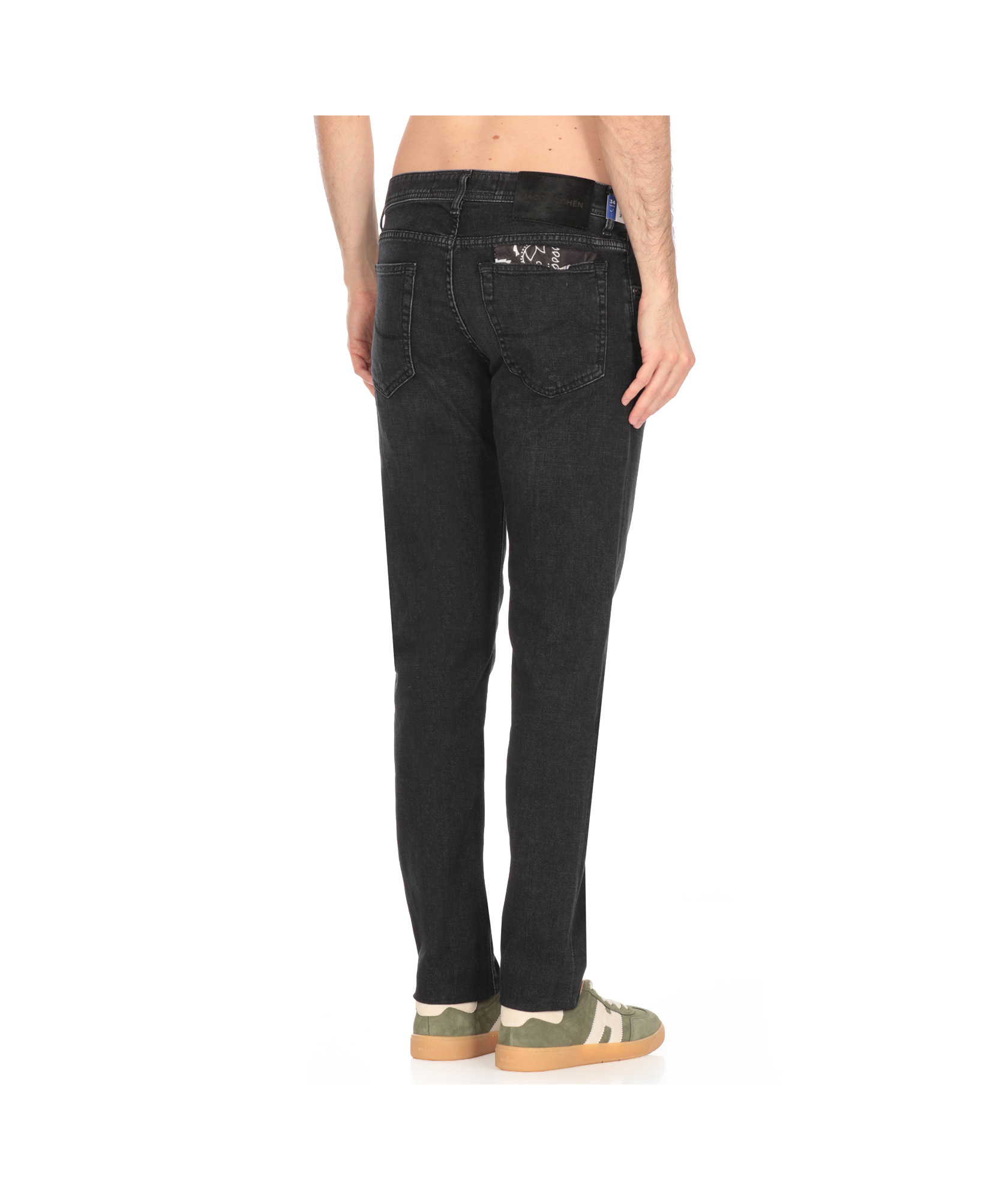 Jacob Cohen Black Cotton Nick Jeans In Black