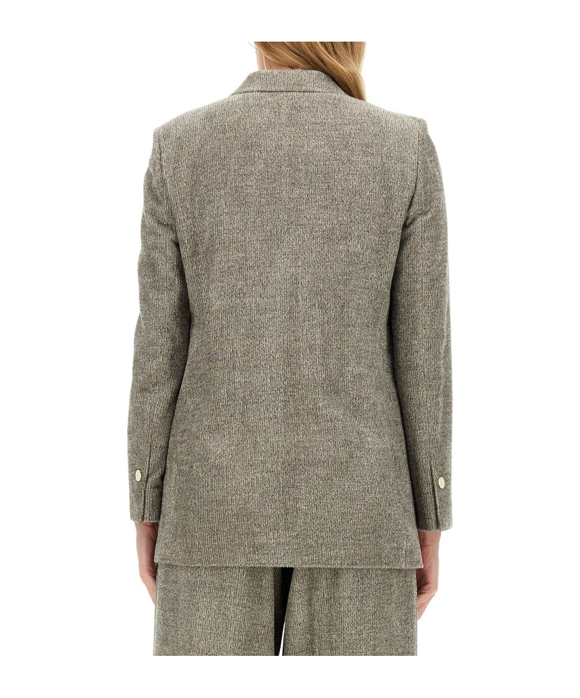Alysi Double-breasted Jacket In Green