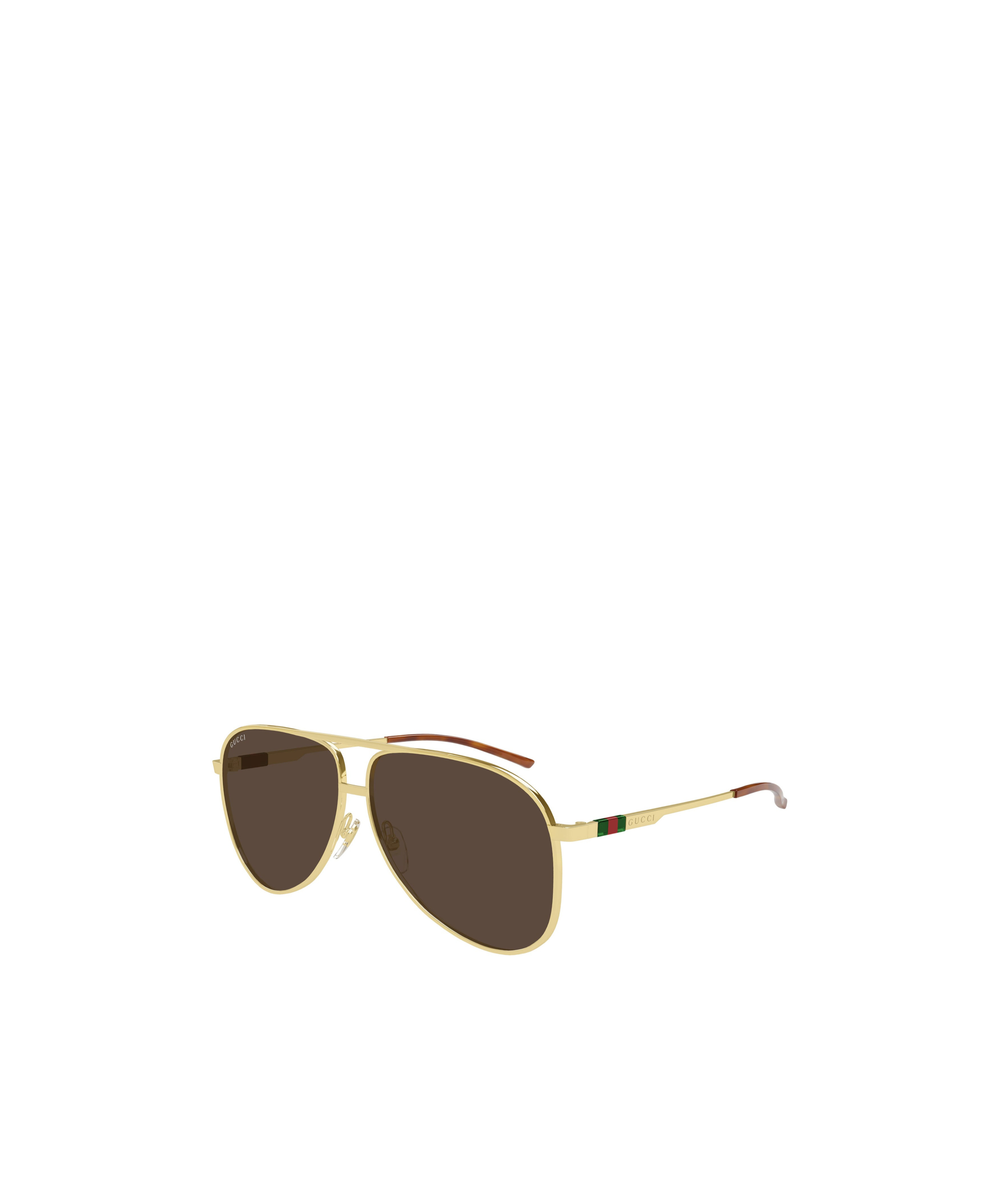 Gucci Geometric Frame Sunglasses In Brown