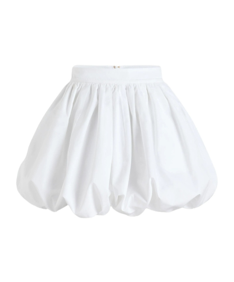 Patou High-waist Mini Bubble Skirt In White
