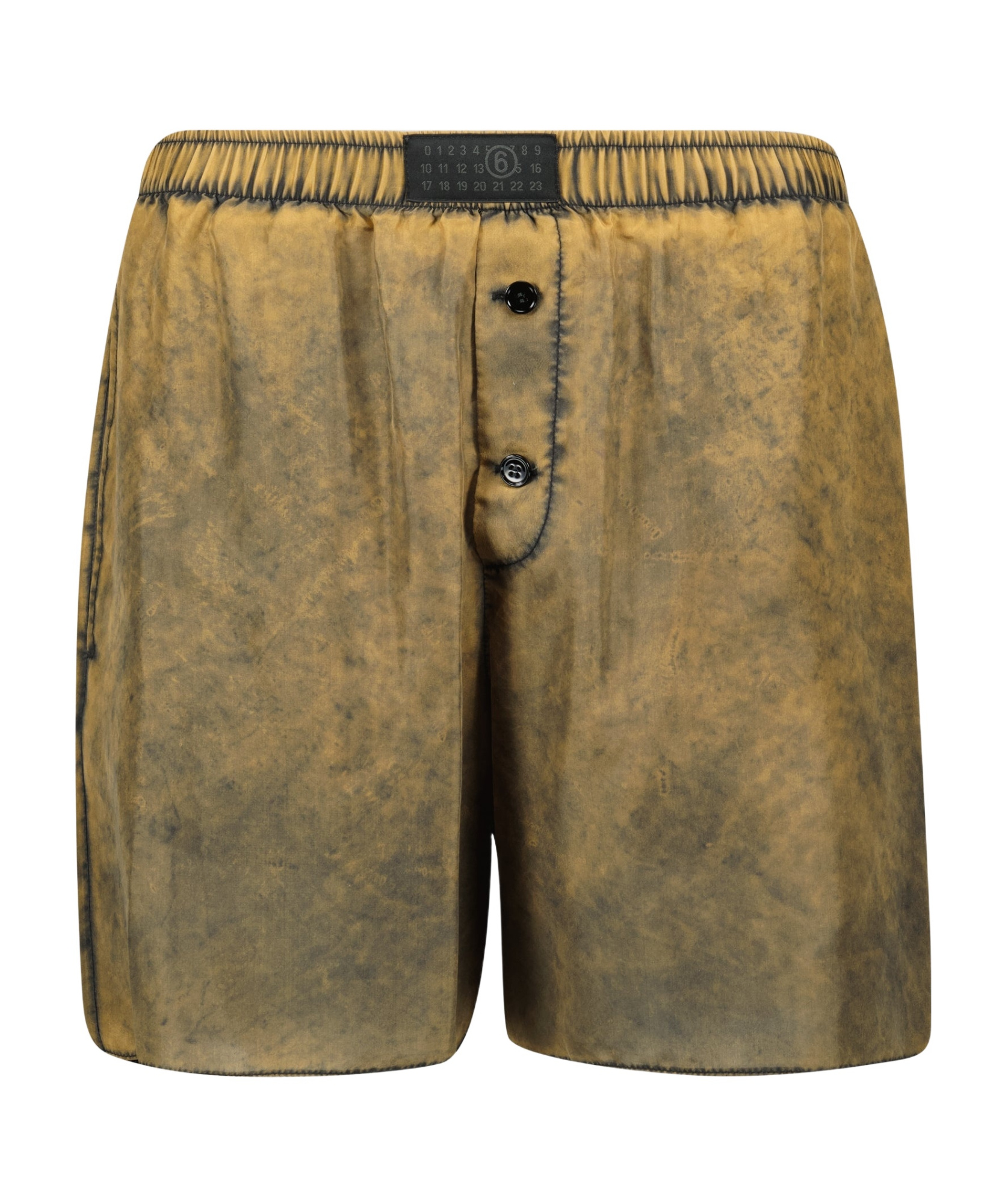 Mm6 Maison Margiela Elastic Waist Shorts In Green