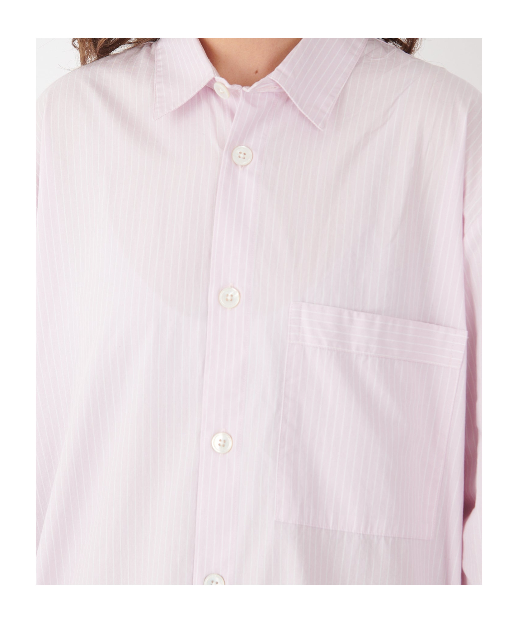 Tekla Loose Long Pajama Shirt In Pink