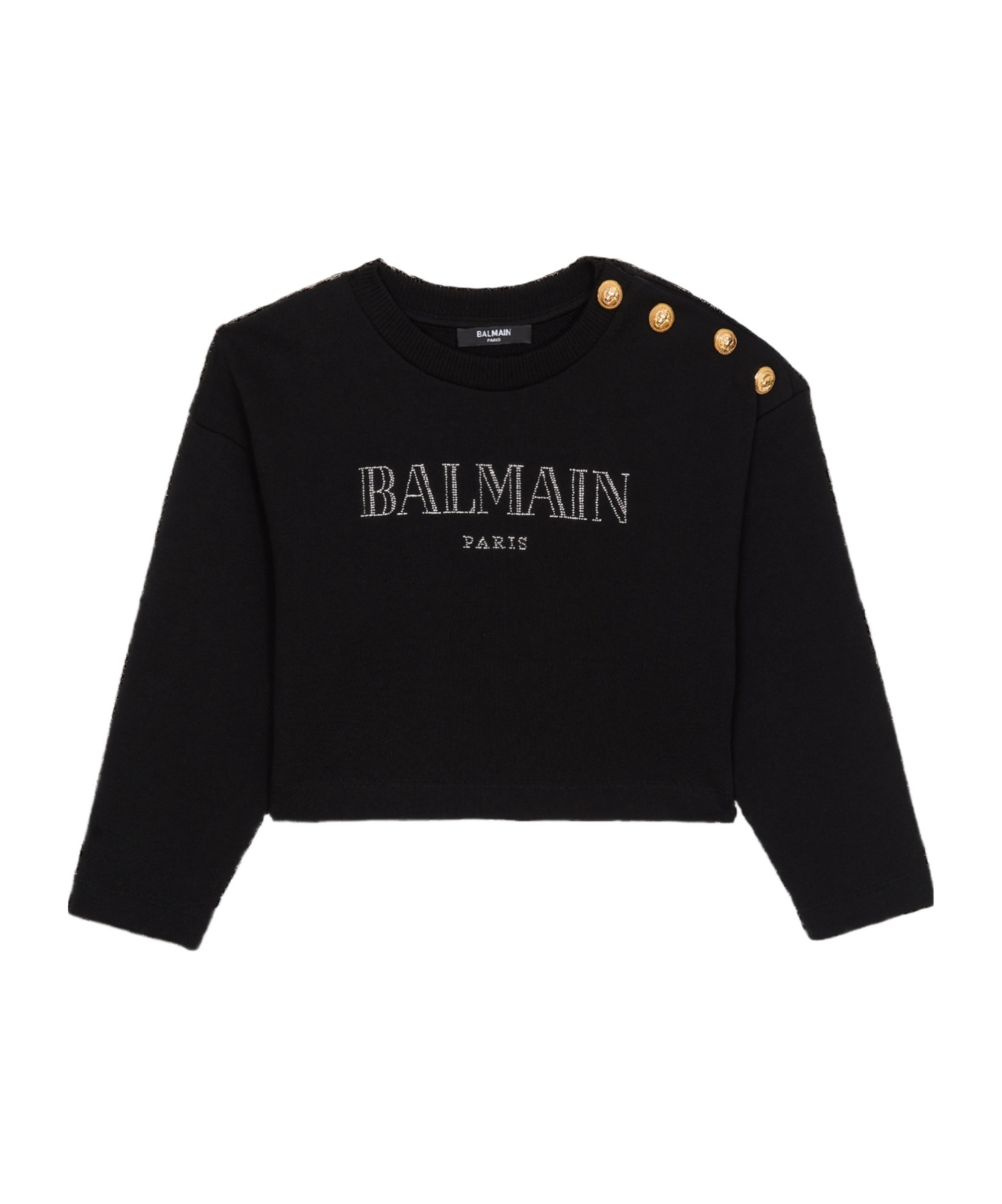 BALMAIN BALMAIN KIDS VINTAGE BALMAIN EMBELLISHED CREWNECK SWEATSHIRT