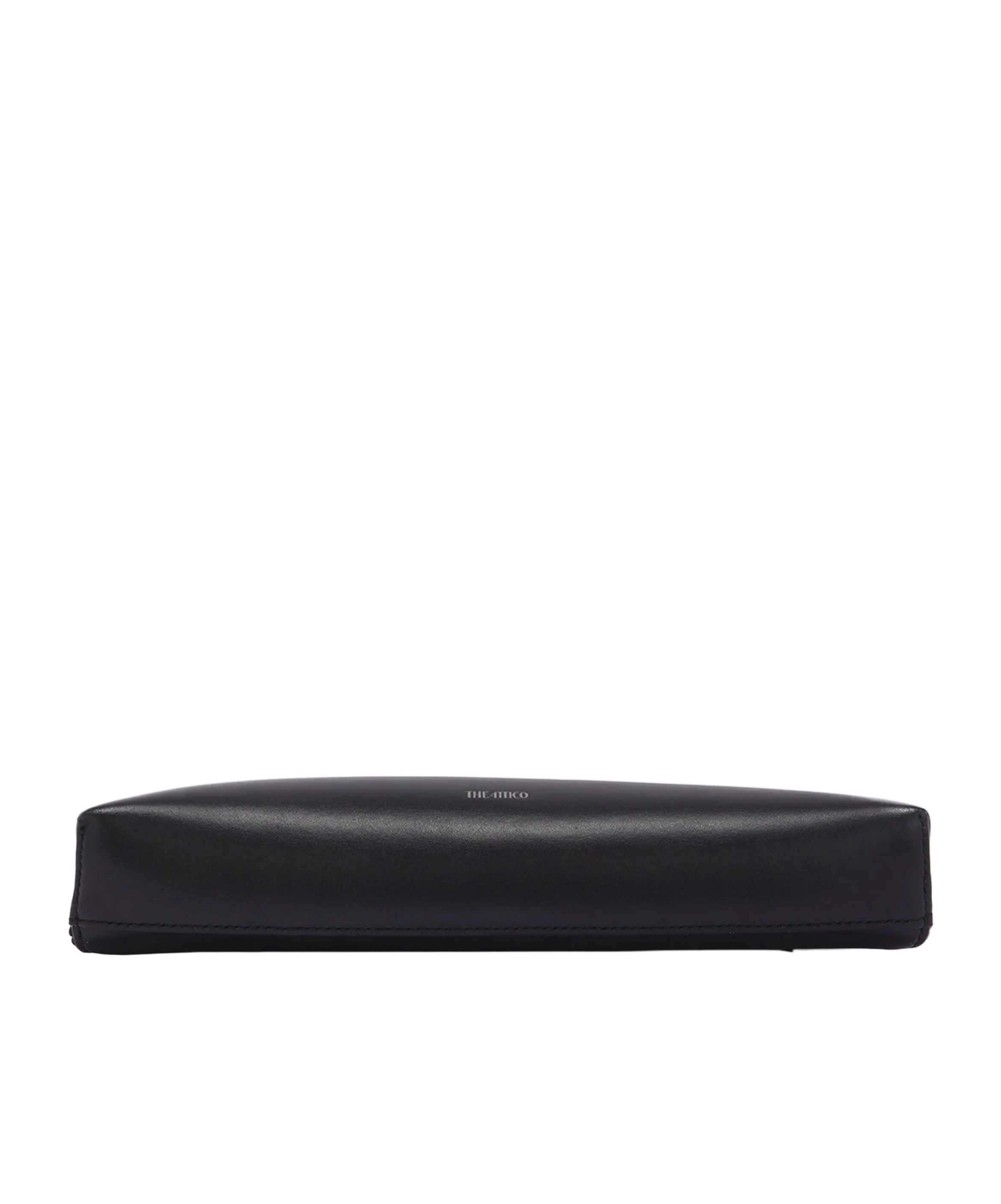 Attico Sunrise Leather Shoulder Bag In Black