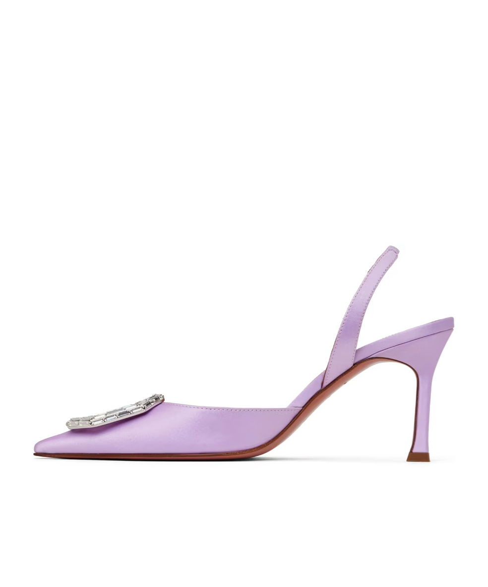 AMINA MUADDI CRYSTAL PATTERN HIGH-HEELED SANDALS 
