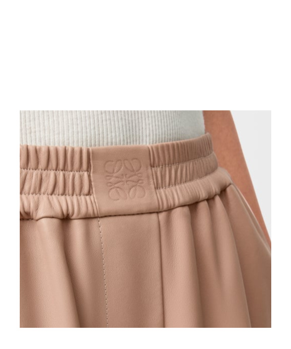 Loewe Barrel Trousers In Nappa Lambskin In Brown