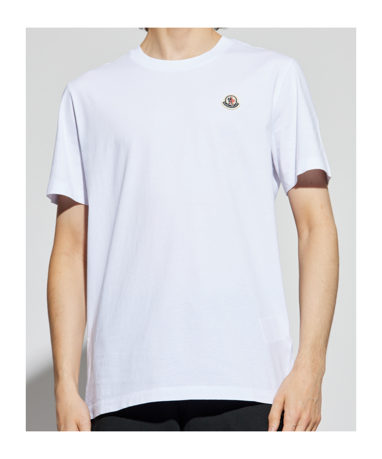 Moncler Set Of 3 Logo Cotton Jersey T-shirts In Multi
