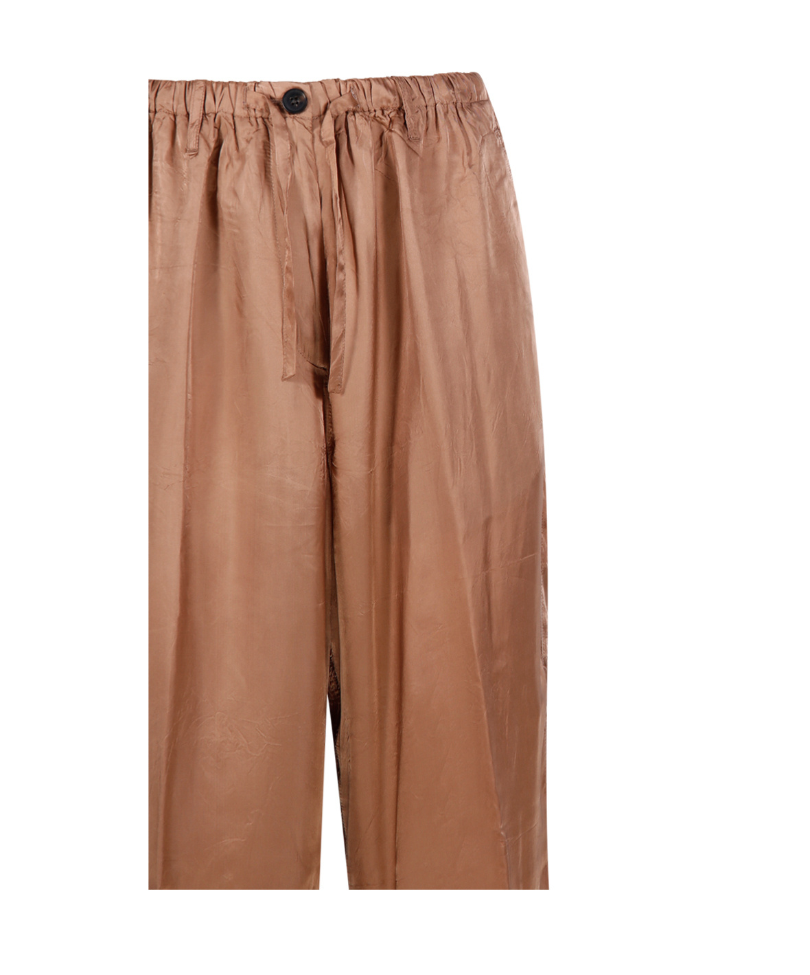 Dries Van Noten Straight Leg Trousers Elastic Waistband In Smoke