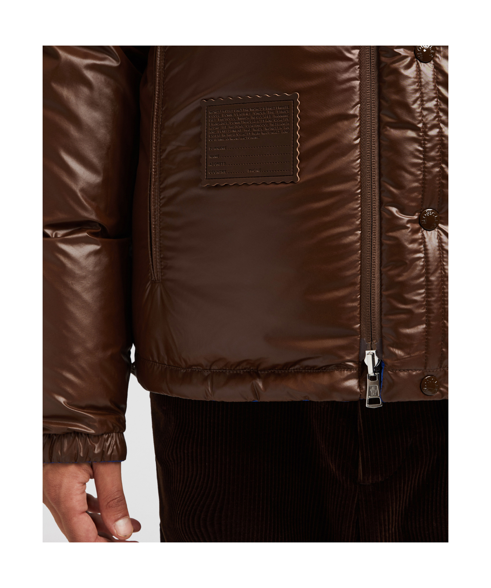 Moncler Verone Reversible Short Down Jacket In Blue