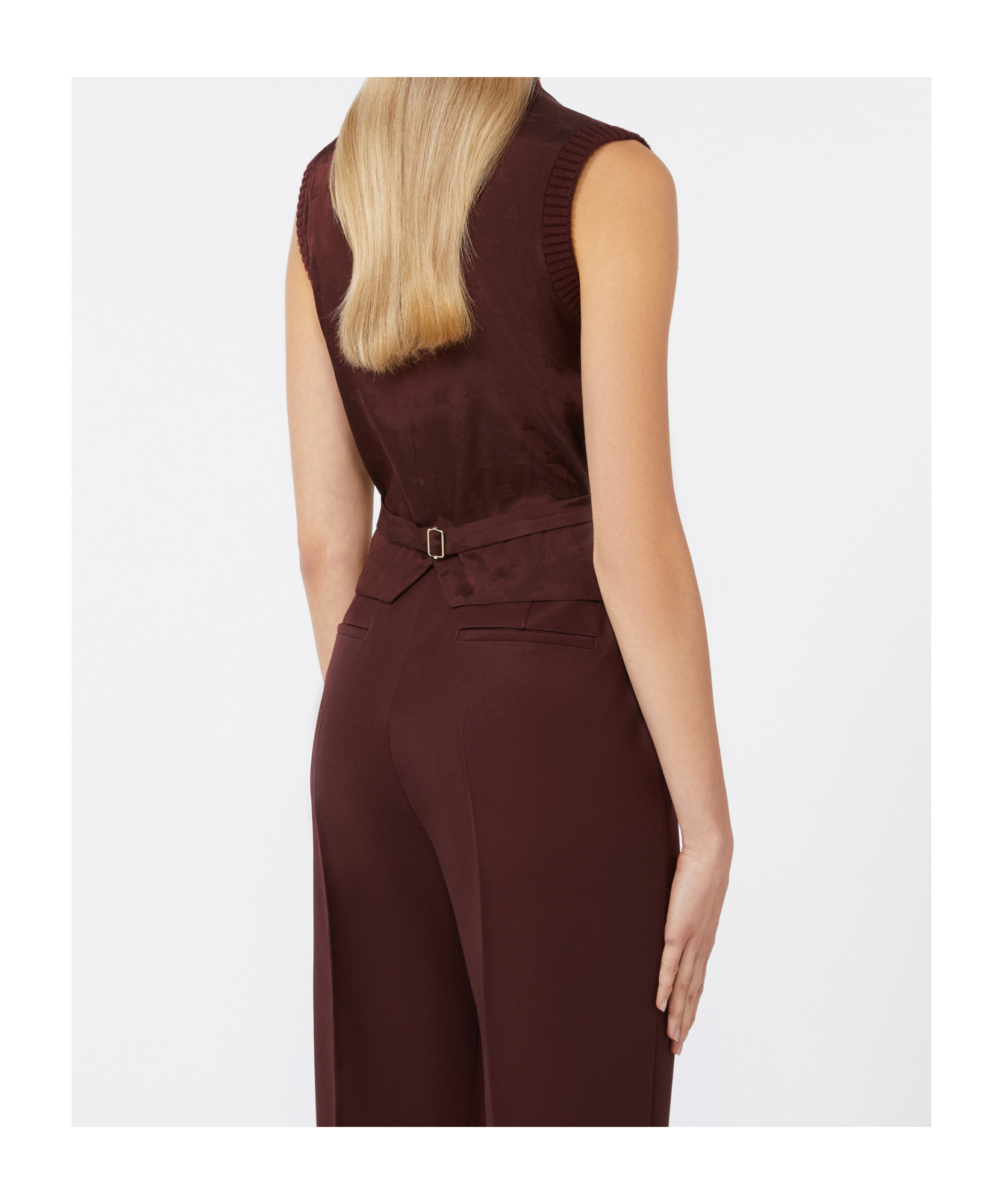 Max Mara Wool And Cashmere Gilet In Brown
