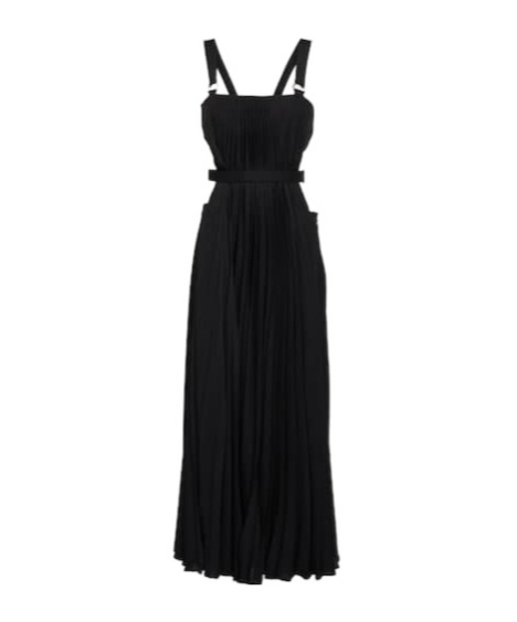 Christopher Kane Pleated Midi Dress In Black