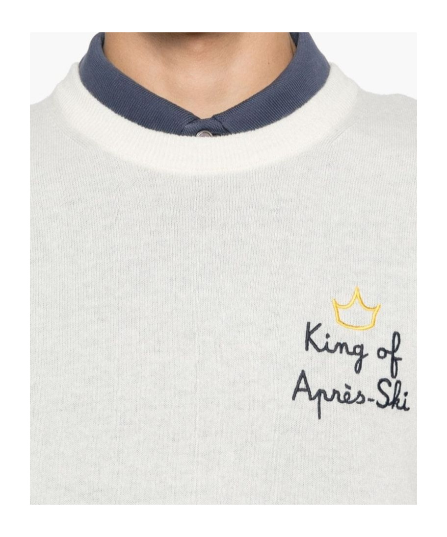 Shop Mc2 Saint Barth Long-sleeved Sweater In White