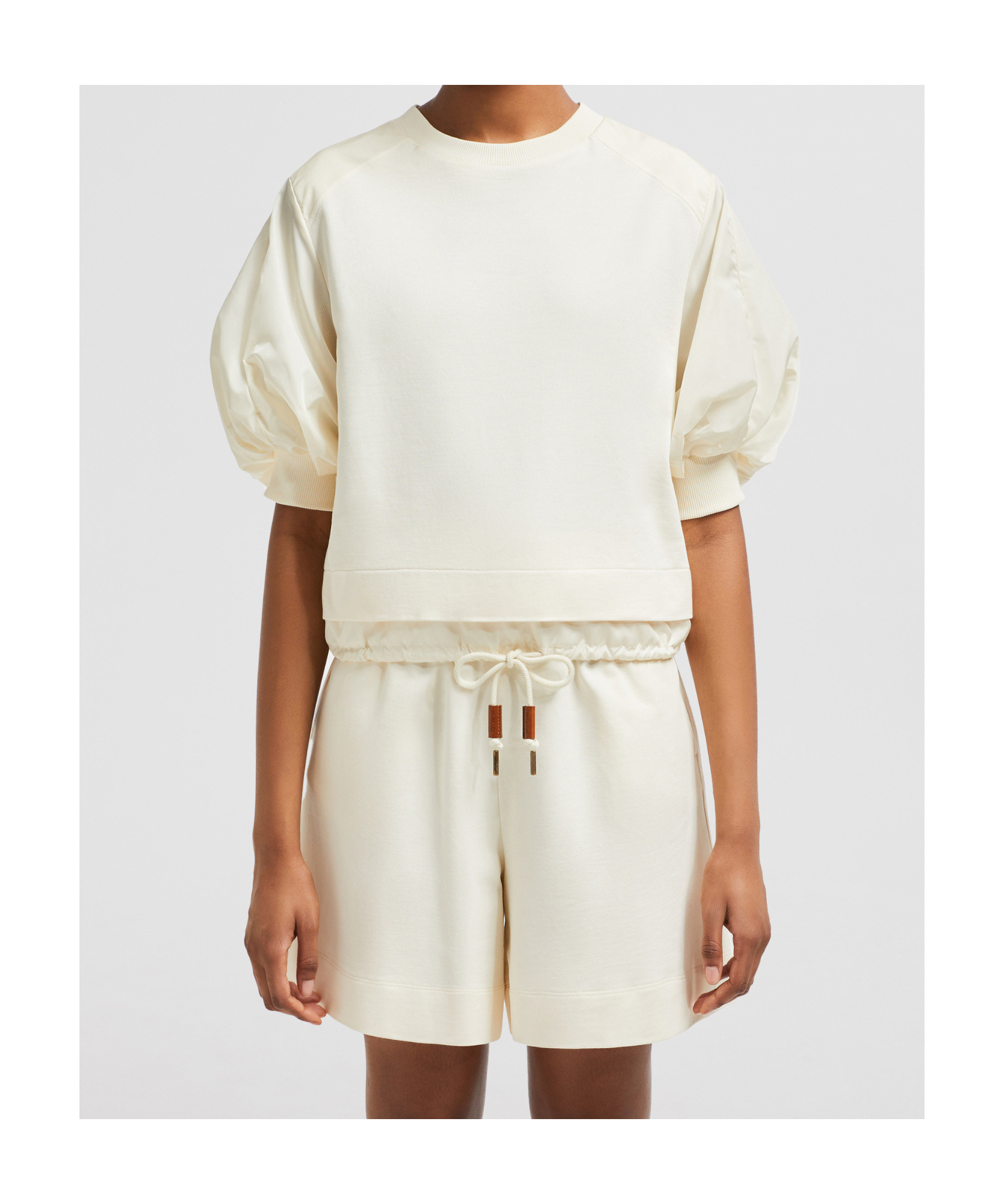 Moncler Open-necked Black Shirt In White