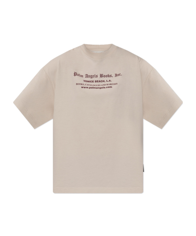Palm Angels Vintage Effect T-shirt In Neutral