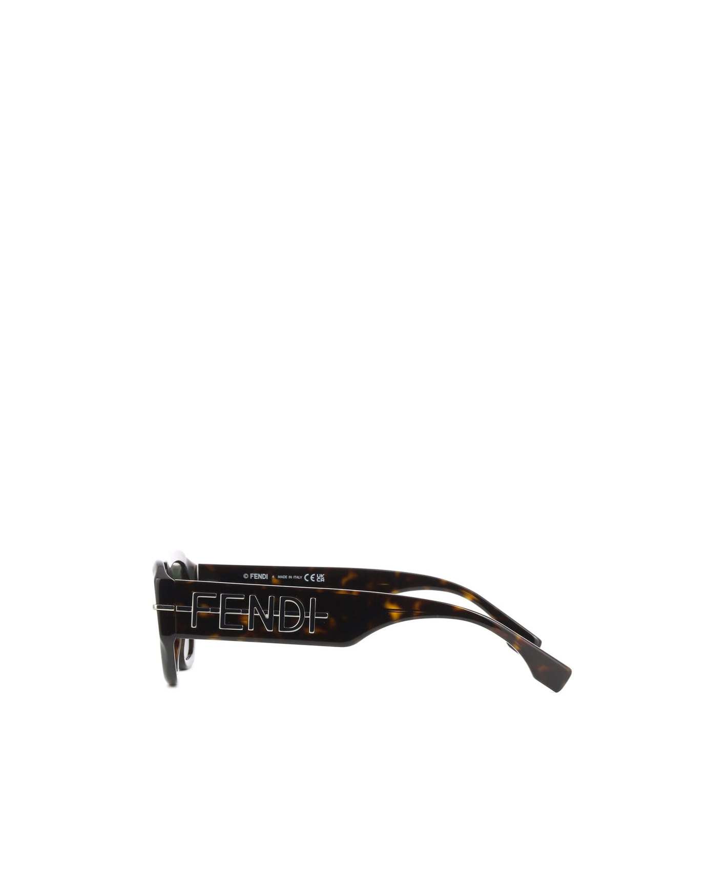 Fendi Rectangular Frame Sunglasses In Green