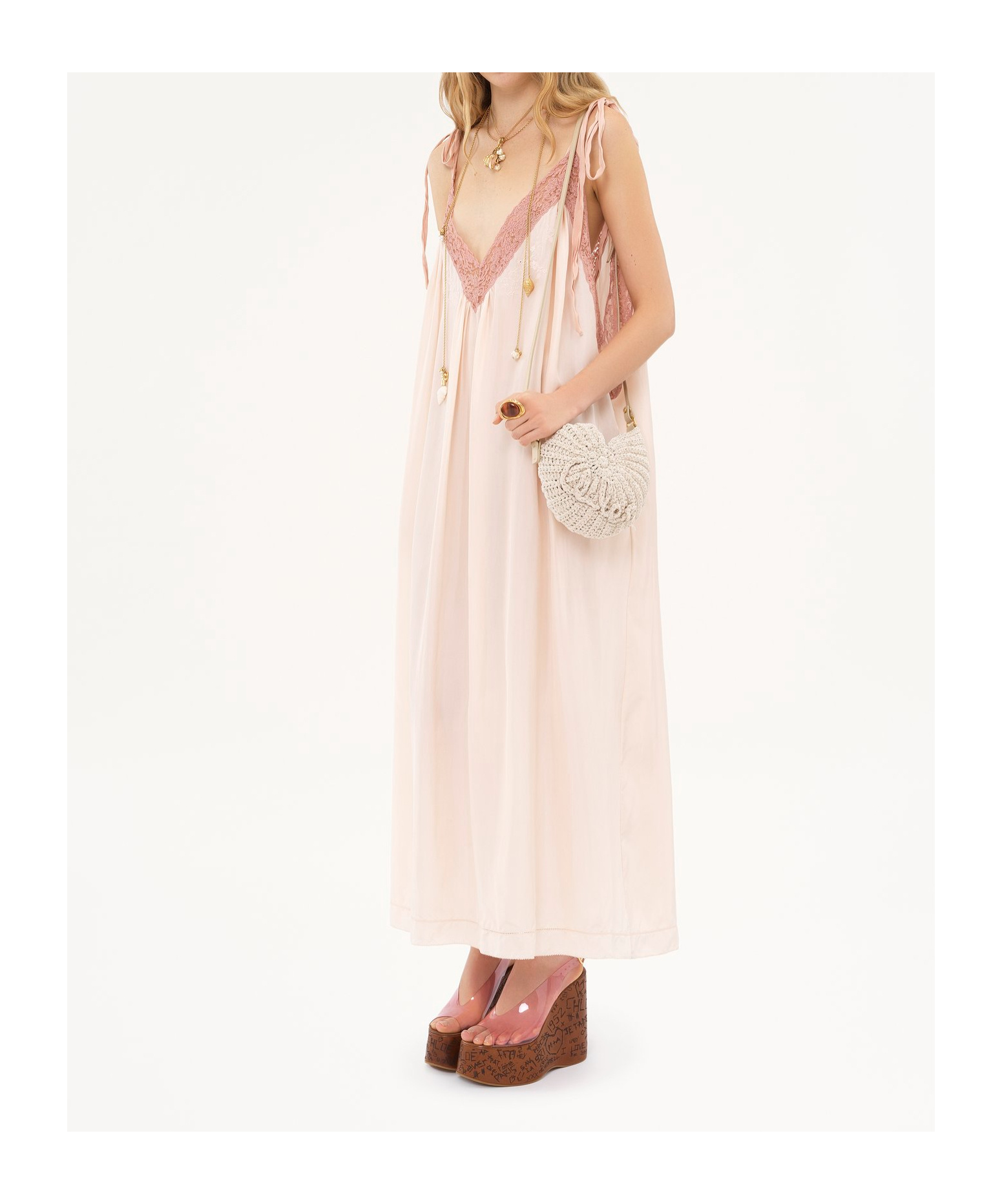 Shop Chloé Sea Treasures Cross Body Bag In Nude