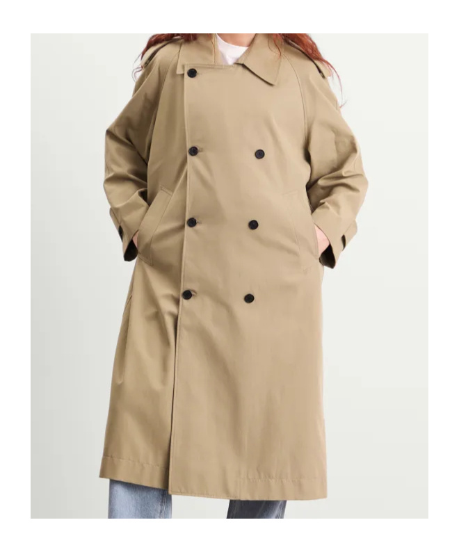 Dunst Oversized Trench Coat In Neutral
