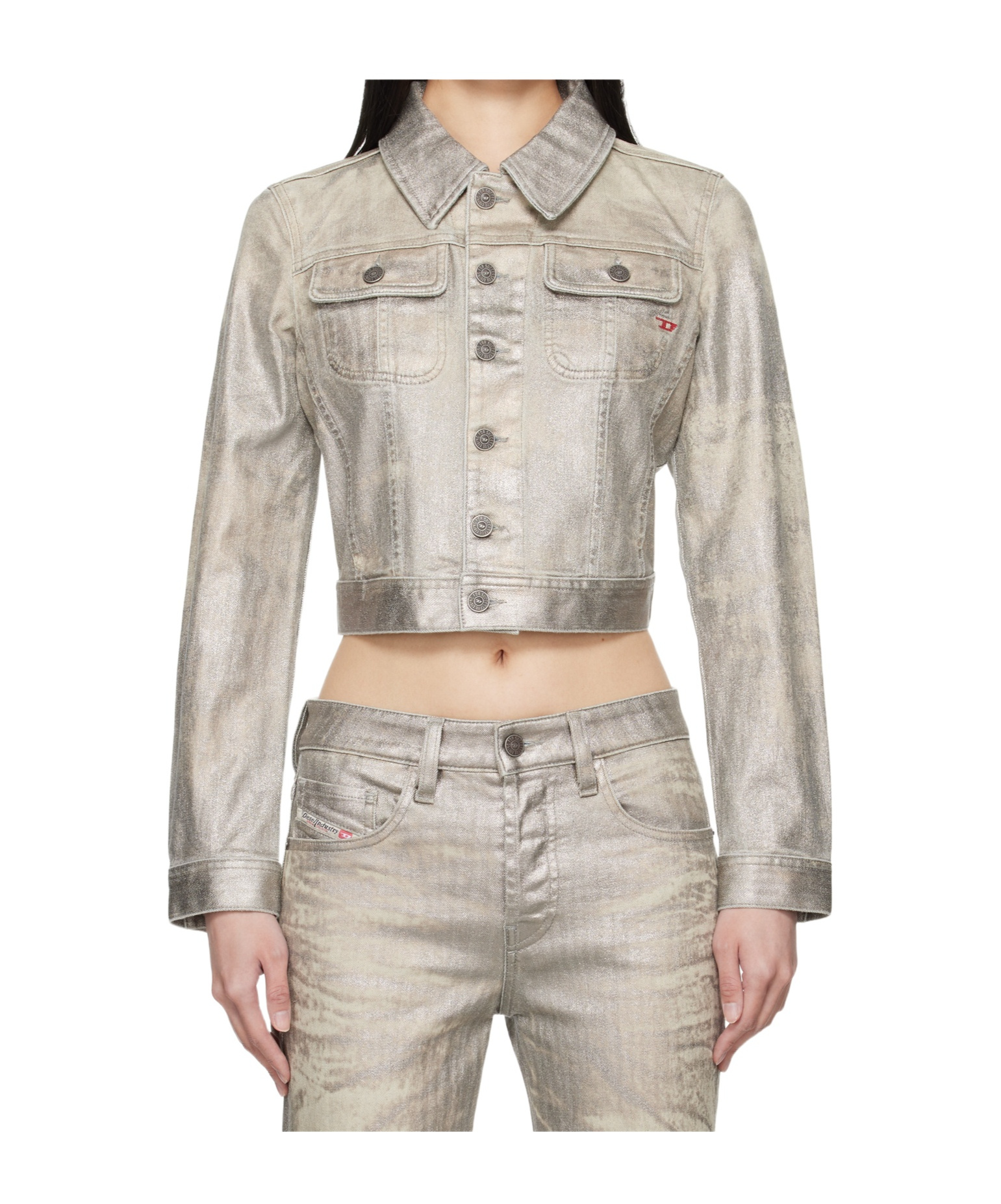 Diesel De-slimmy-s1 Jacket In White