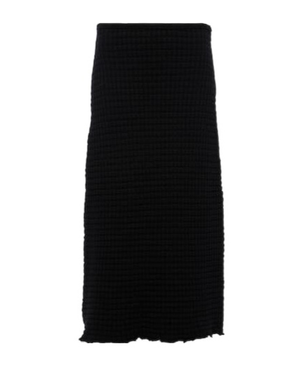 Jil Sander A-line Cotton Bouclé Midi Skirt In Black