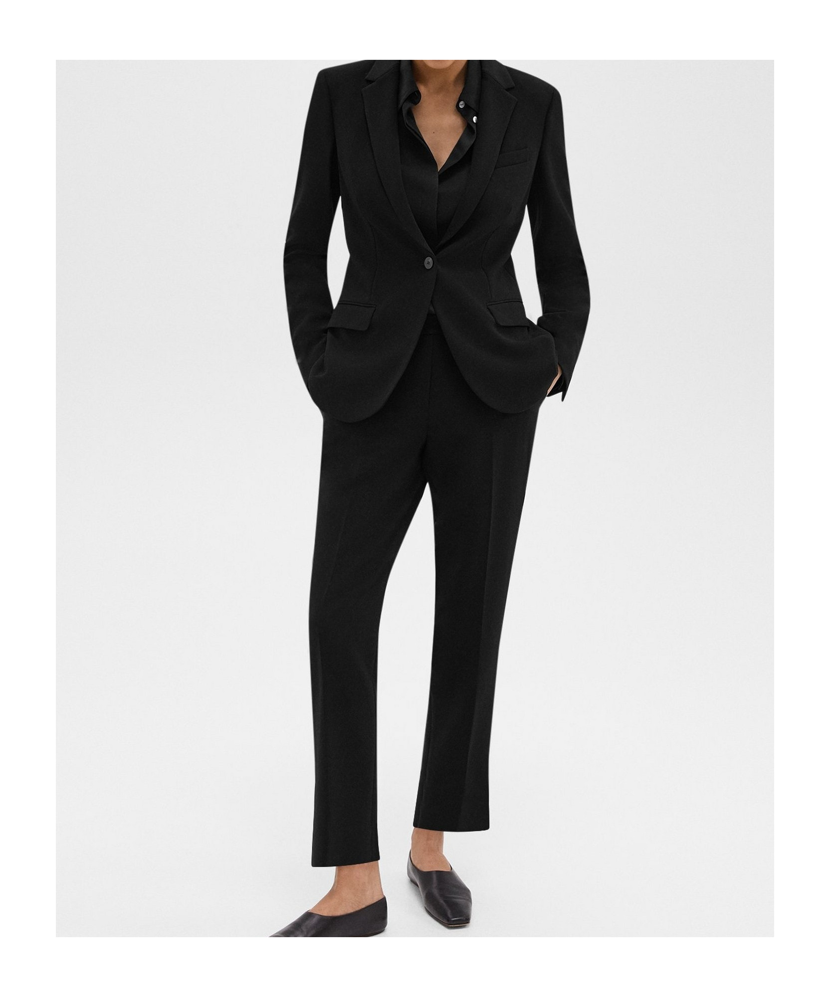 THEORY STAPLE BLAZER IN ADMIRAL CREPE