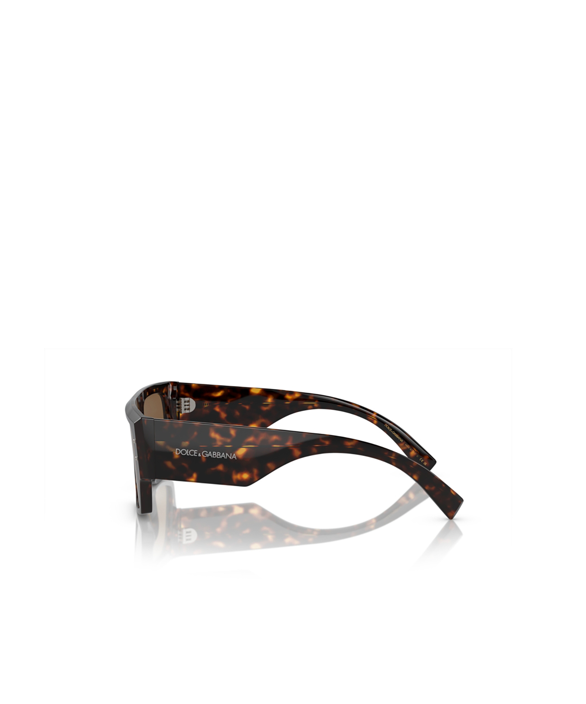 Dolce & Gabbana Tortoiseshell Rectangle-frame Sunglasses In Havana