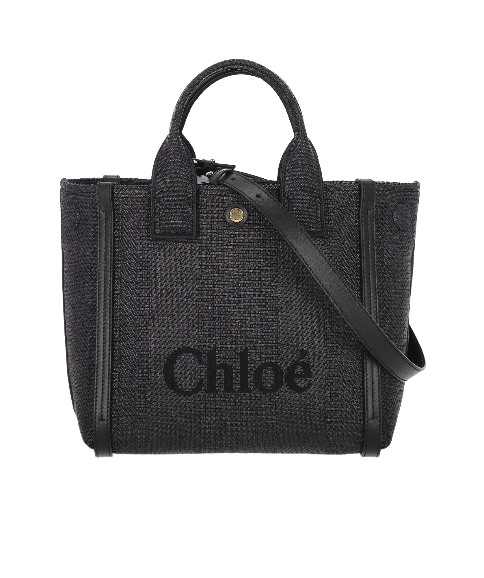 Chloé Chloè Carry Black Tote Bag With Logo In Black