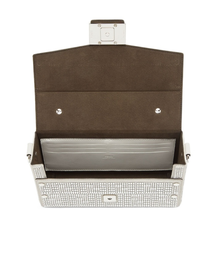 Fendi Baguette Soft Trunk Tote Bag In Grey