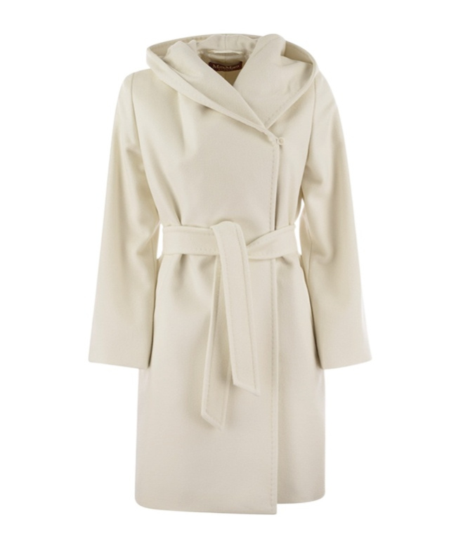 Max Mara Long-sleeved Coat In Nude