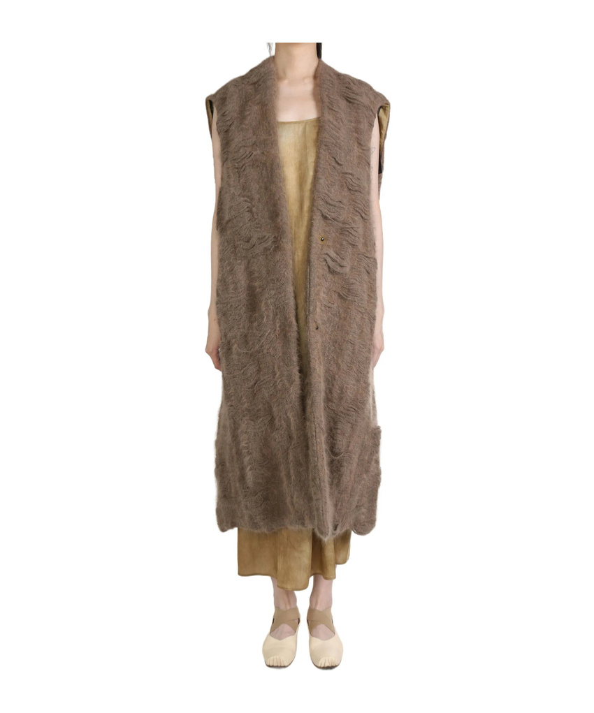 Uma Wang Long Coat In Mixed Wool In Multi