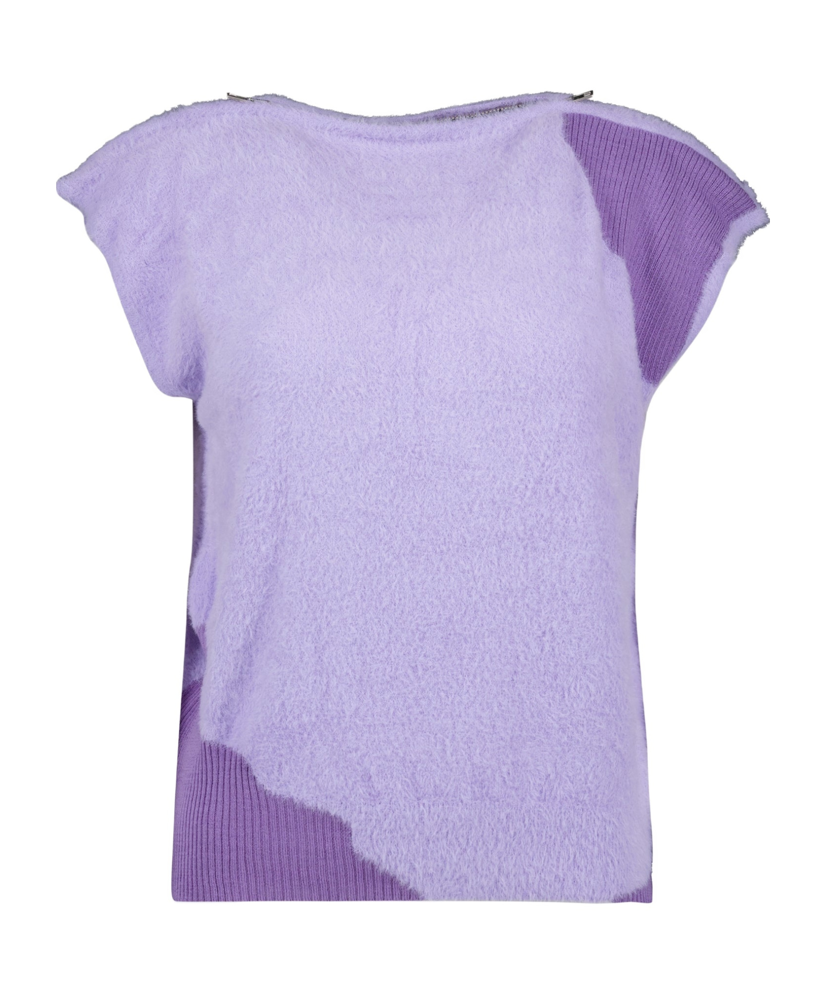 Mm6 Maison Margiela Boat-neck Sleeveless Top In Purple